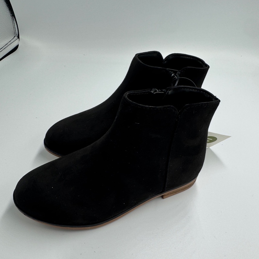 NWT Cat & Jack Toddler Girls 11 Black Formal Ankle Booties Boots Shoes - Picture 3 of 7